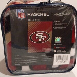 Official NFL SF 49ERS  Team Raschel Throw Blanket  60x 80  (Twin)